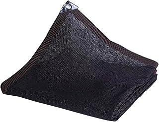 Rede de sombreamento, rede de proteção solar, rede de proteção solar espessada criptografada, para uso doméstico em carros, rede de sombreamento personalizada com borda perfurada (preto 3 × 4m)