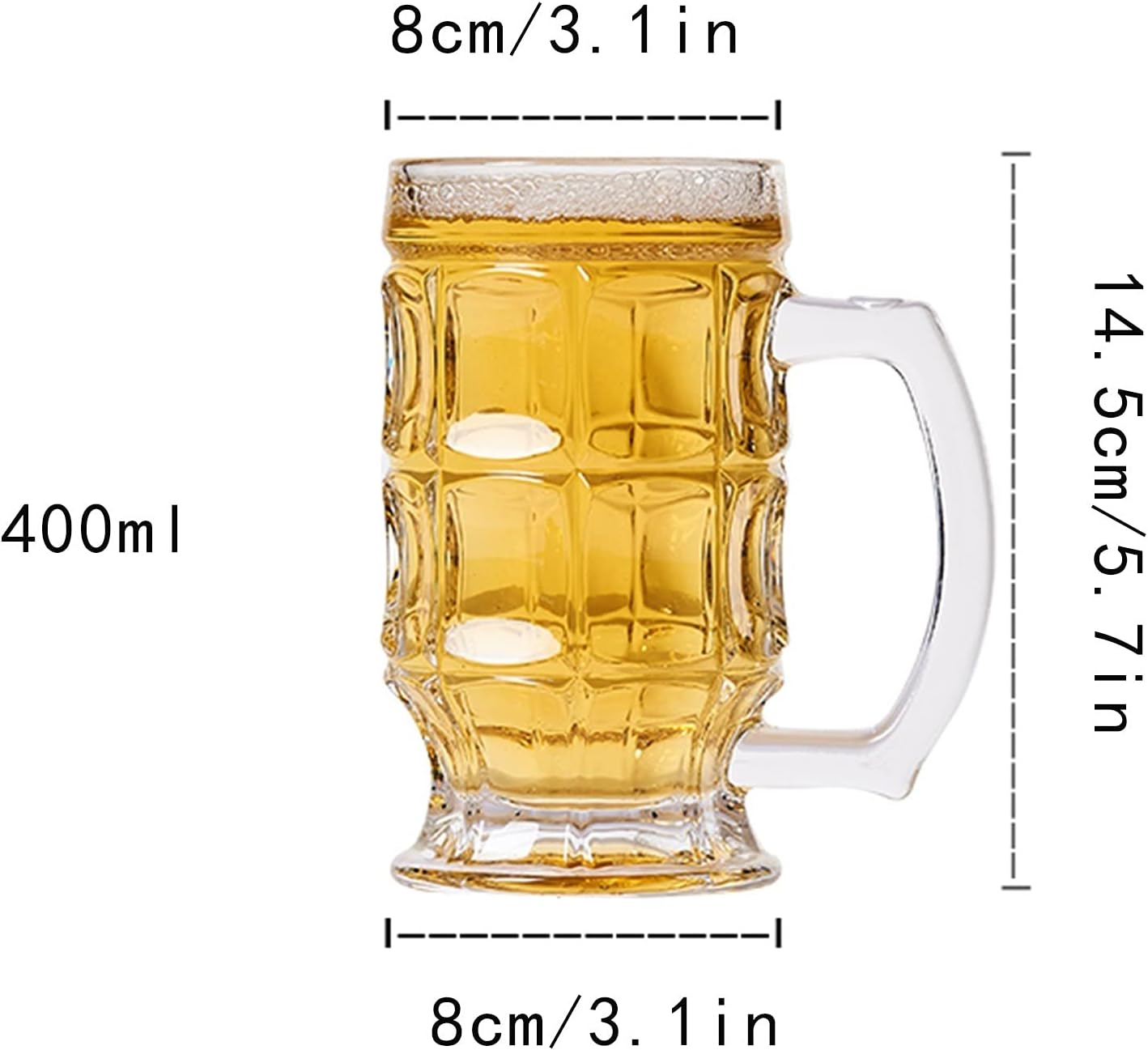 Beer Cup Beer Glass Unique Beer Glasses Personalized Beer Mug Insulated Beer Mugs Fit up to 14 Ounces Set of 2 Beer Stein
