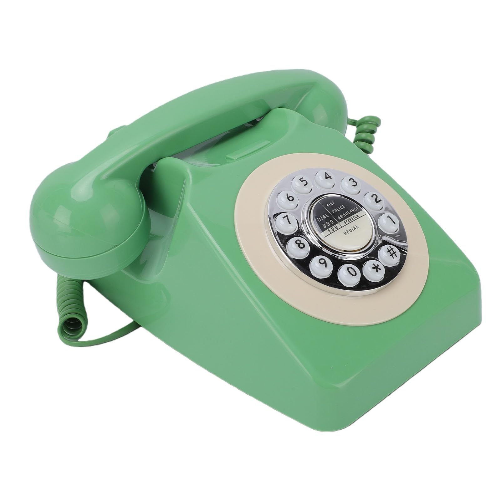 Yunseity Telefono Fisso Antico con Filo, Telefono da Scrivania con Pulsante Stile Vintage con Funzione di Ricomposizione e Connettore RJ11 per la Sicurezza in Casa, in Ufficio o in Caso di Emergenza