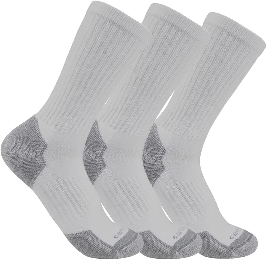 Carhartt Men's SC6203M Midweight Cotton Blend Crew Sock 3-Pack
