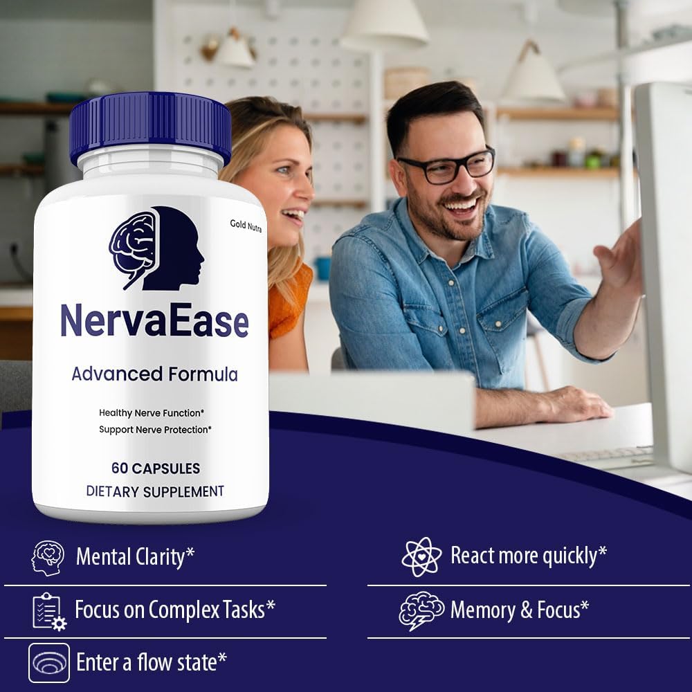 NervaEase Capsules, Official NervaEasy 1 Month Supply per Bottle (1)