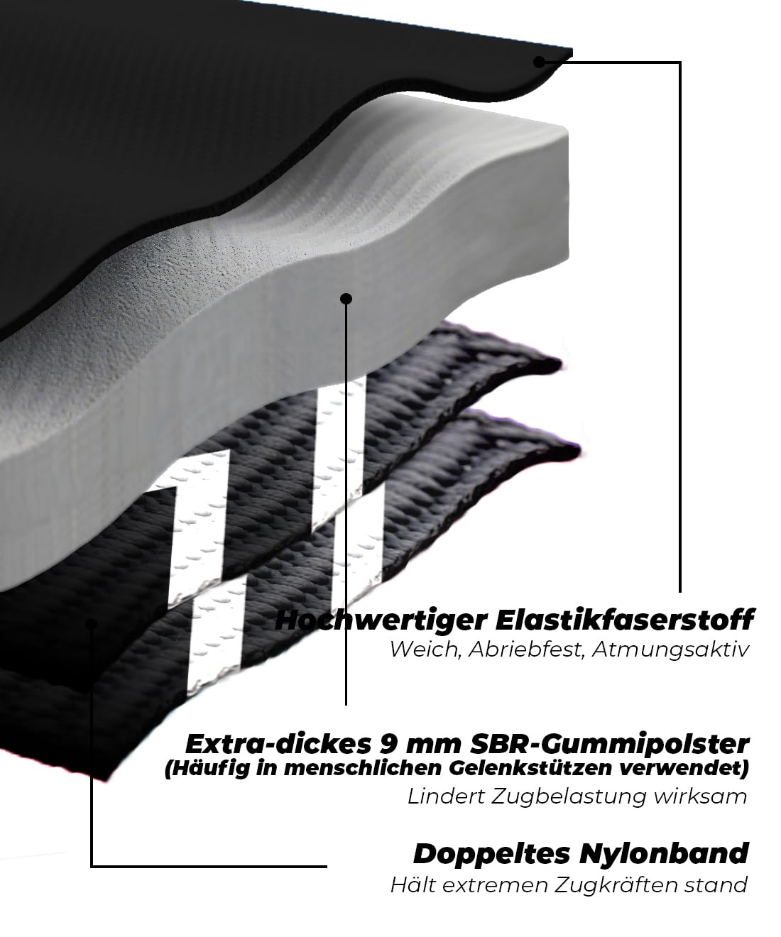 NeckShield - Collare per cani di grandi dimensioni, largo 5 cm, con imbottitura extra spessa e maniglia, protezione professionale, 58-66 cm, nero carbonio