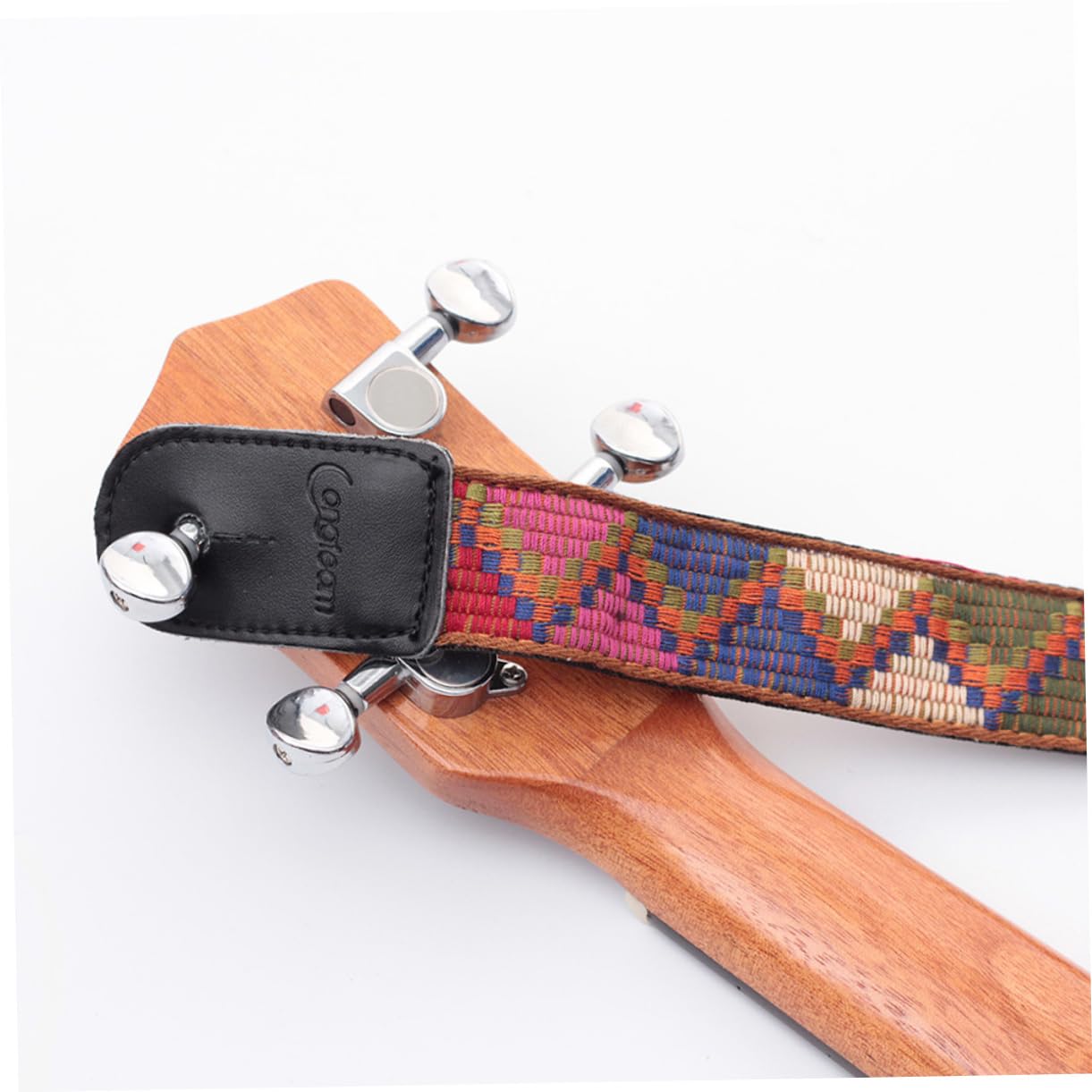 CAXUSD Fashionable Ukulele Strap Bohemian Style Shoulder Belt Adjustable for Soprano Tenor Ukulele with Tail Nail and Tie Rope - Image 4