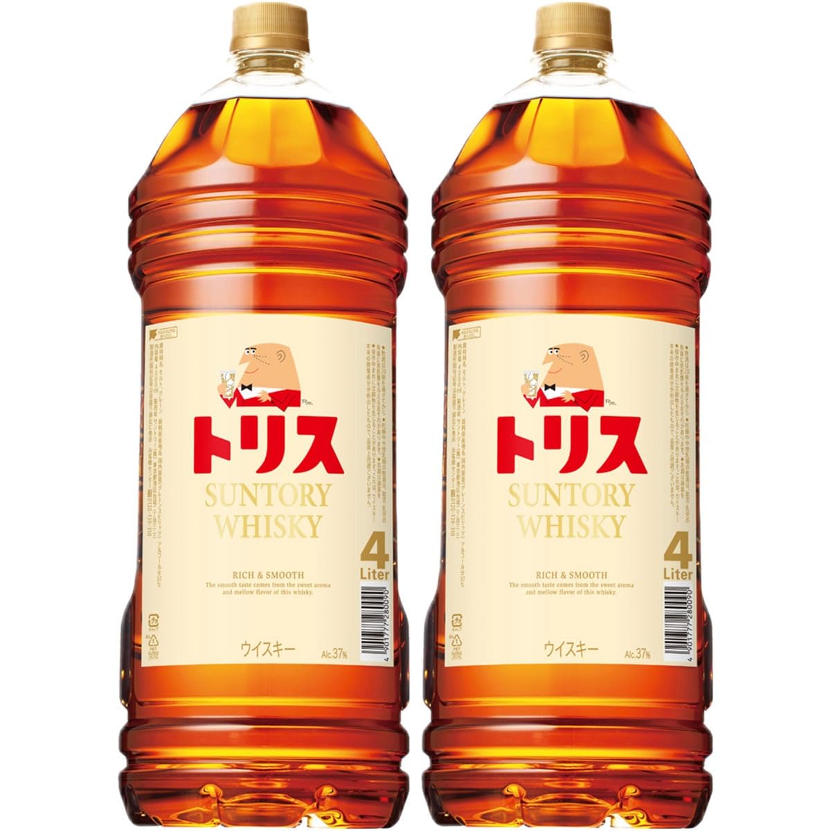 美品　サントリー　トリス　ウイスキー　37度　デラックス　古酒　箱付き　未開封 Amazon.co.jp: サントリー トリスクラシック 37度 4000ml 4L×2本