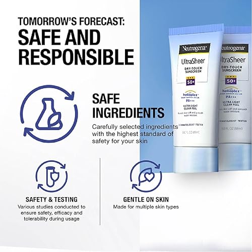 Miniatura 4 de Neutrogena Loción de protector solar de Ultra Sheer Touch Dry-touch amplio espectro SPF 55 UVA  UVA Protección libre de oxibenzona luz resistente al