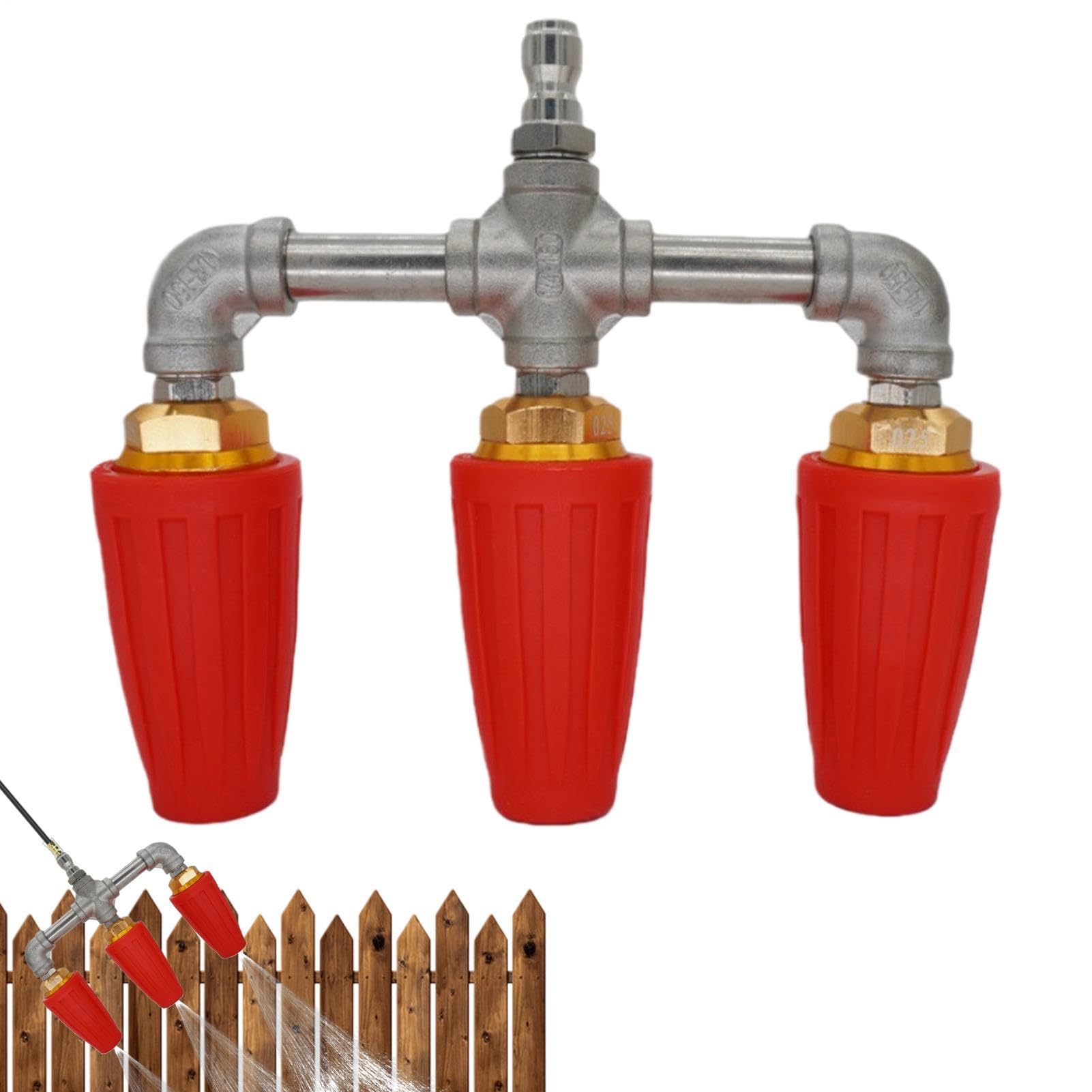 Boquilla Triple Turbo Para Hidrolimpiadora Giratoria 360 Grados 275 Bar
