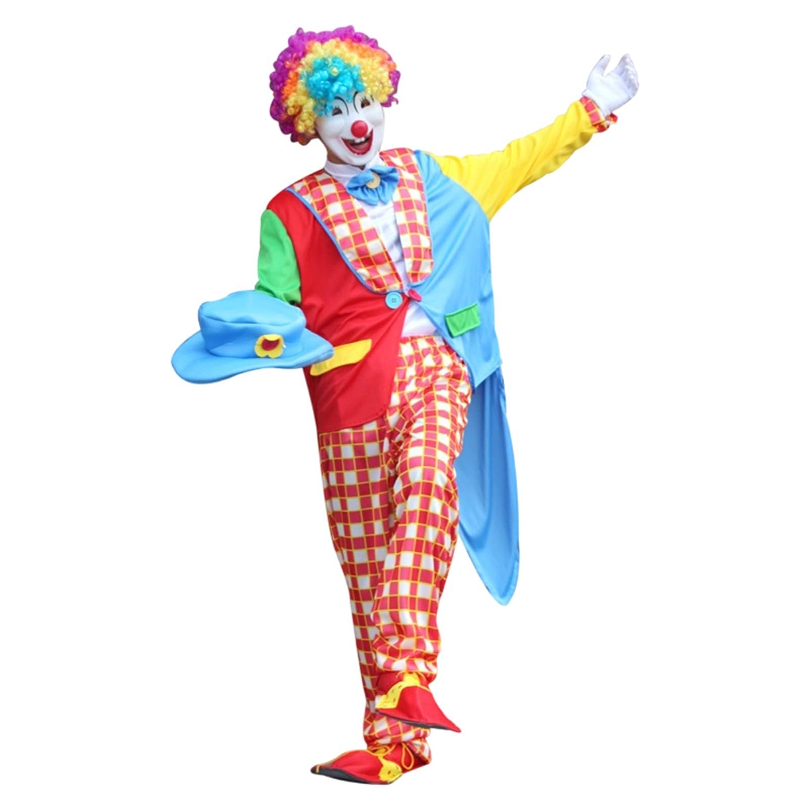 Adult Clown Circus Costume Party Fancy Dress Outfit Party Fashion - Clown Costume Unisex Adult Circus Children's Parties 2026 Carnival Theme Parties Adult Costume for Stage Performance Unisex