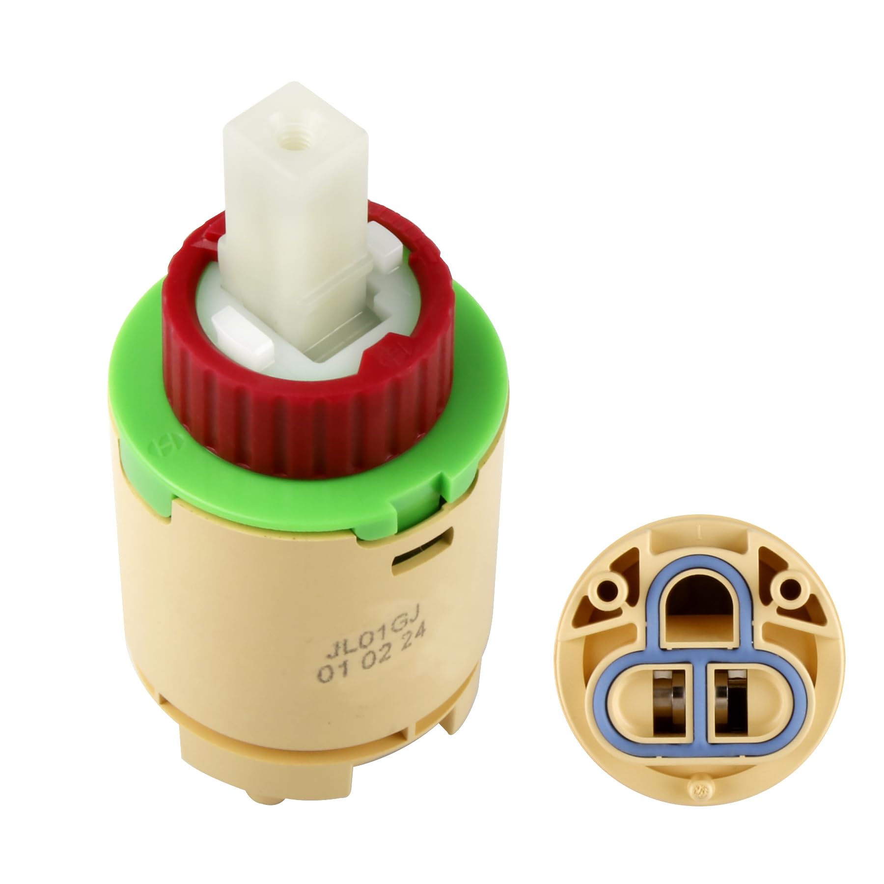 HJ-40 (JL01GJ) Faucet Cartridge Replacement,40mm Shower Cartridge Replacement Compatible With Most Single Lever Faucet Tub/Shower Cartridge Replaces, Many Brands Shower and Tub Cartridge