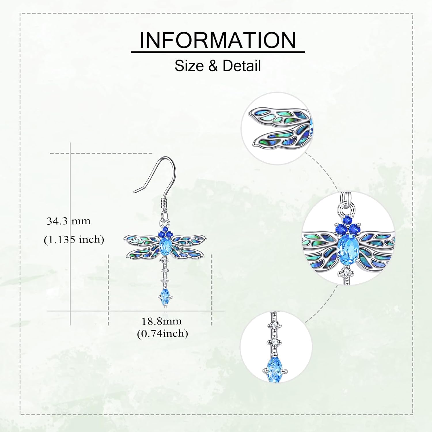 Sterling Silver Mushroom/Dragonfly/Sunflower/Raven/Feather Dangle Earrings Drop Earrings Jewelry for Women Mom