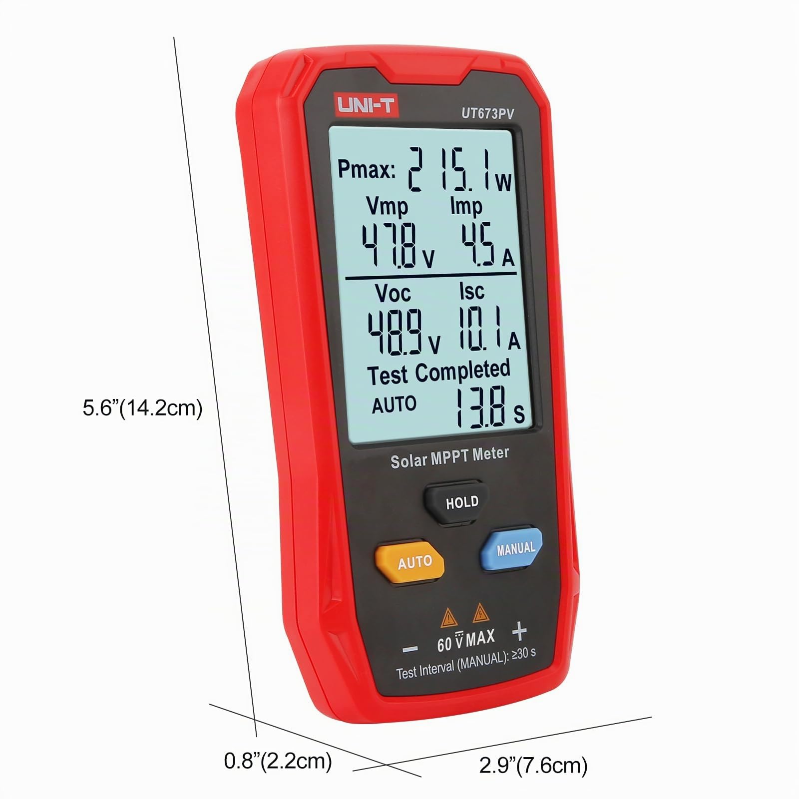 UNI-T UT673PV - Medidor solar MPPT
