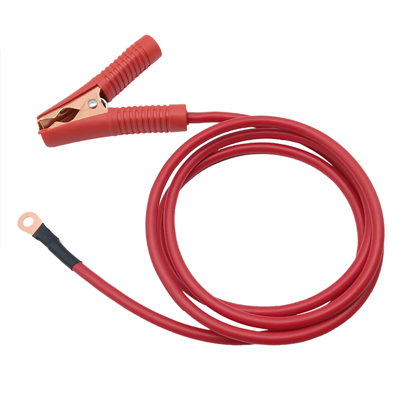 BATLAM 2 pcs 1 m/3,3 Pieds Pinces Crocodiles câble de démarrage pour Chargeur de Batterie de Voiture, borne en cuivre de 6 mm, 10 carrés 55A (10 carrés 55A)
