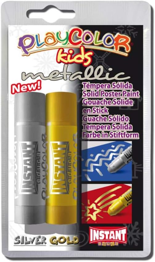 Playcolor 10391 10 g Metallic One Solid Poster Paint Stick (Pack of 2)