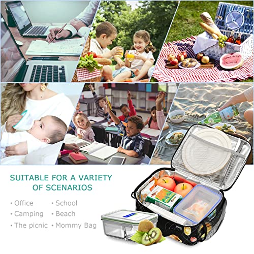 Space Galaxy Kids Lunch Bags Solar System Planets Lunch Box Insulated Cooler Bag Reusable Organizer Tote Bags With Adjustable Shoulder Strap For Girls Boys Women Men School Work Picnic Beach Sporting #TOP6