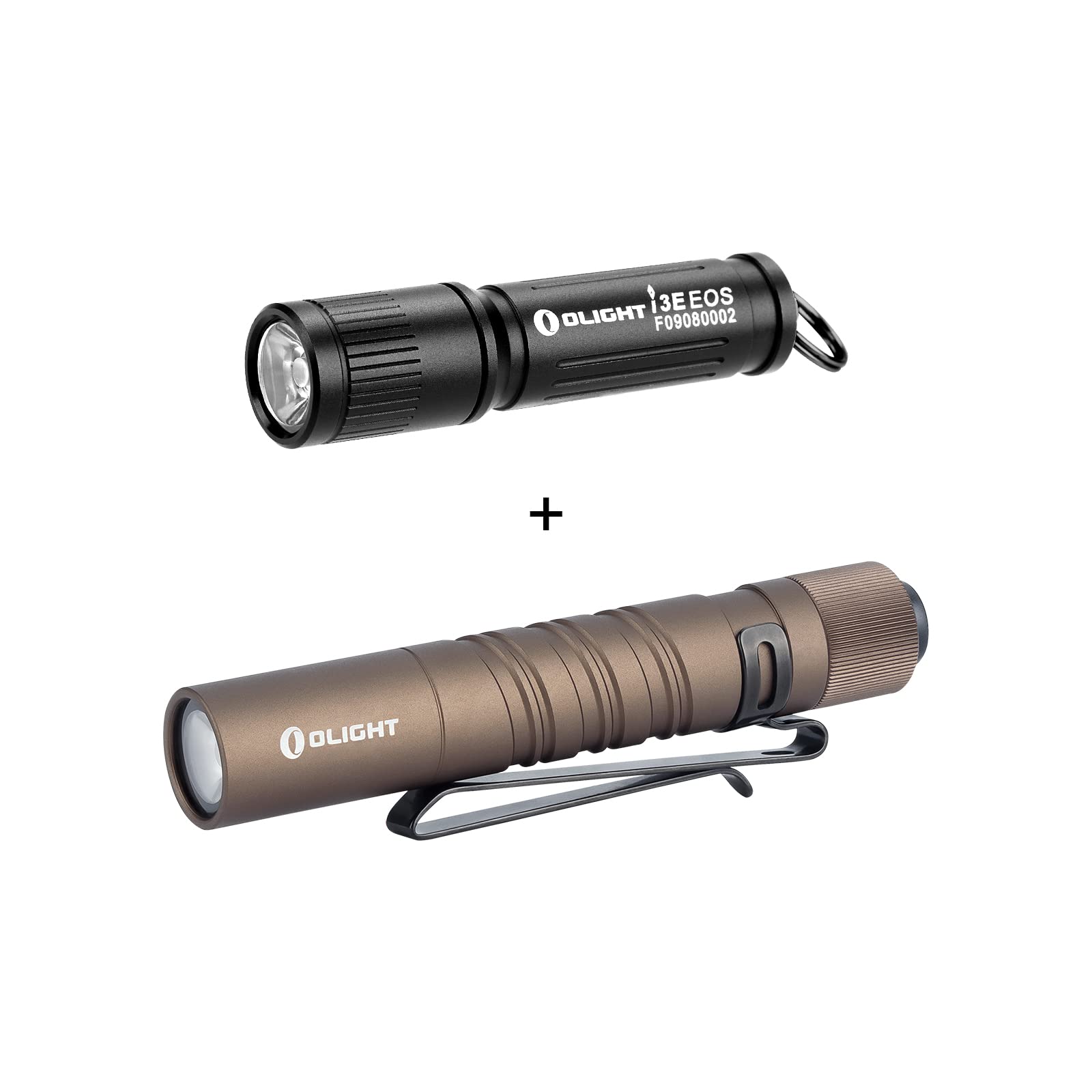 OLIGHTI3E EOS 90 Lumens PMMA TIR Lens AAA Flashlight Compact Keychain Flashlight Bundle with I3T Light