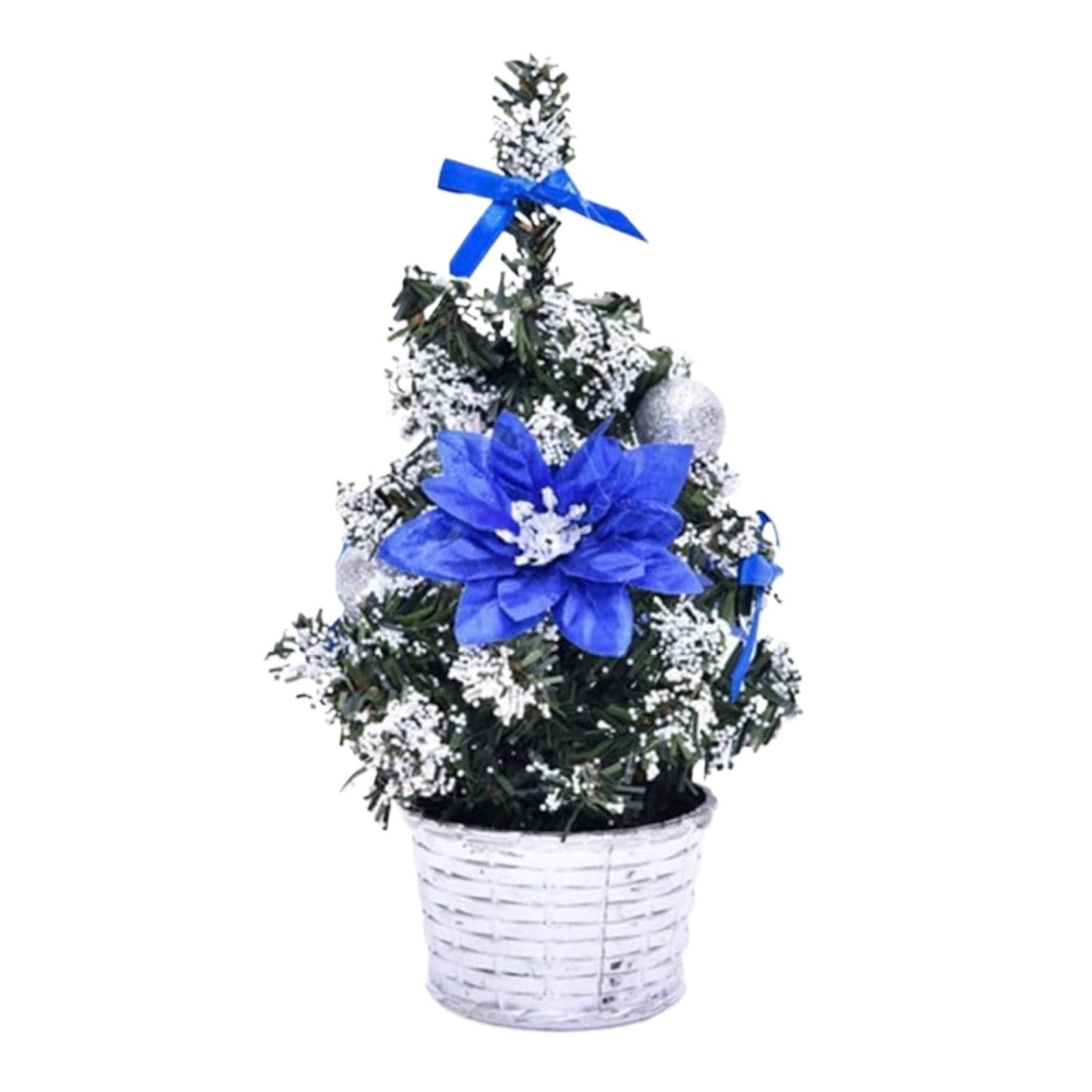 6ft Christmas Tree 30cm Tabletop Christmas Tree - Mini Artificial Xmas Tree Christmas Party Decoration for Home Decorations(Blue)
