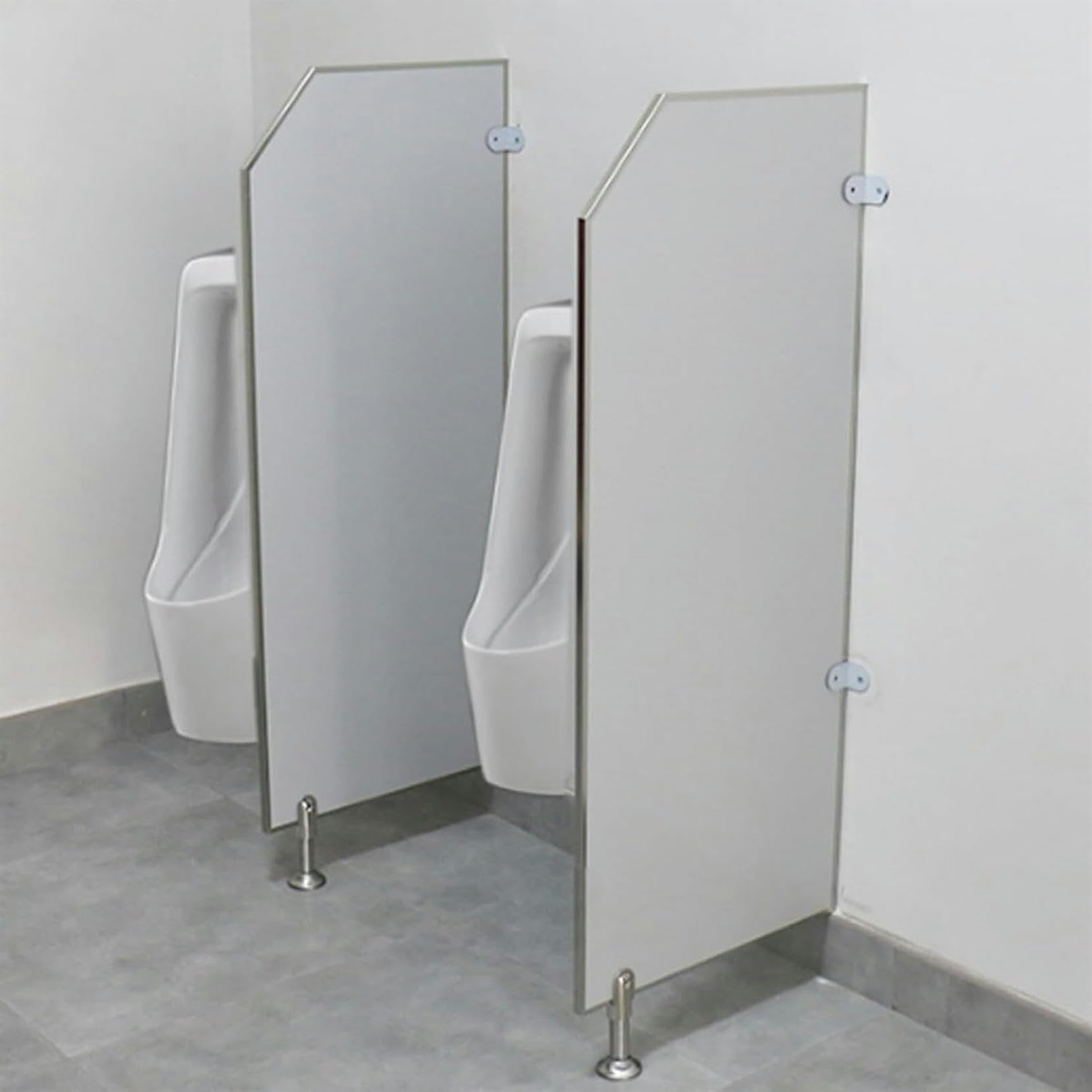 Pantalla para orinal con panel separador resistente a impactos y humedad