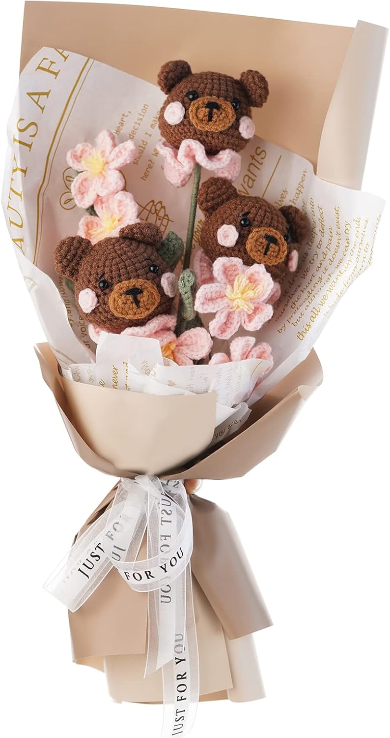 Iuuidu Crochet Kit for Beginners, Bouquet Crochet Kit