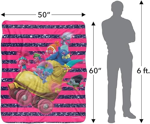 Miniatura 5 de Manta de Trolls, 50 x 60 pulgadas, manta de sherpa supersuave con tacto sedoso