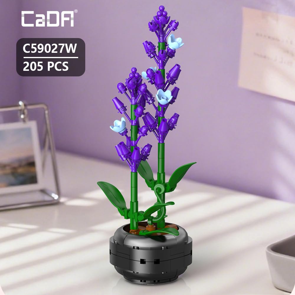 Amazon.com: CaDA C59027W Flower Building Set for Adults,Lavender