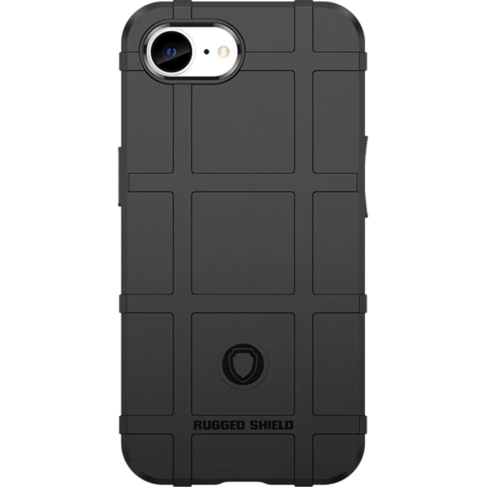 EGO TACTICAL Rugged Shield Brand Solid Color TPU Phone Case for iPhone 16e & 17e 6.1" Screen - Black