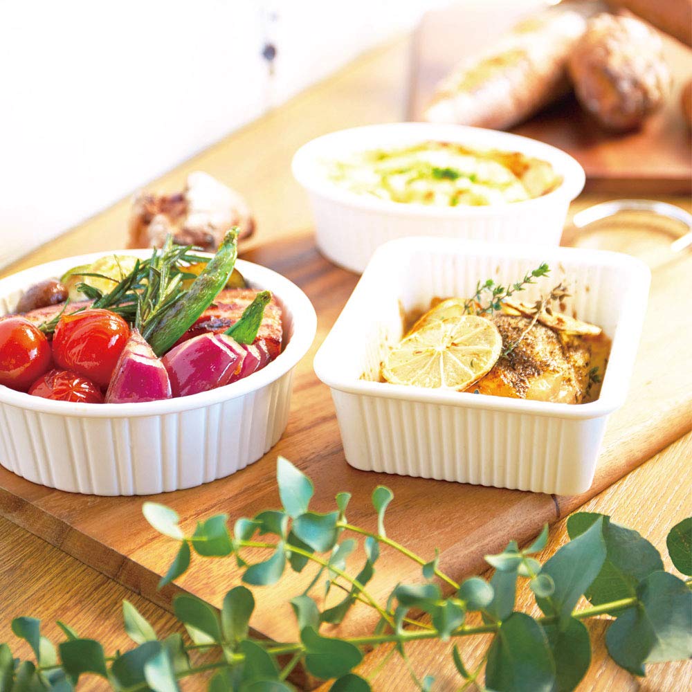 Amazon｜業務用向 陶器製 オーブンウエア スクエア 500cc 2個組