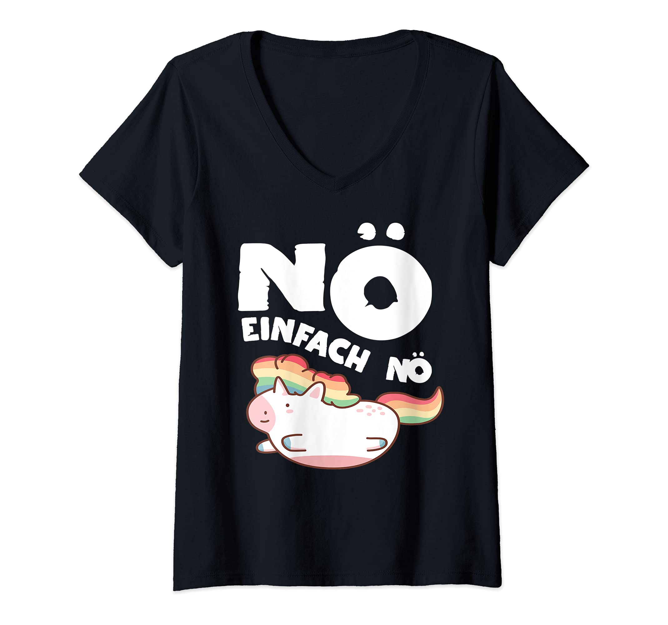 Shirtracer Mädchen-T-Shirt „Nö Einfach Nö Einhorn“ – Grau Meliert, 100% Baumwolle, Lustiges Motiv Für Kinder & Teenager