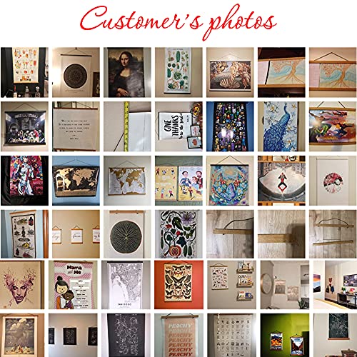 Portafoto Magnetico In Legno Di Teak – Cornice Appesa Per Poster E Quadri, 21 Cm