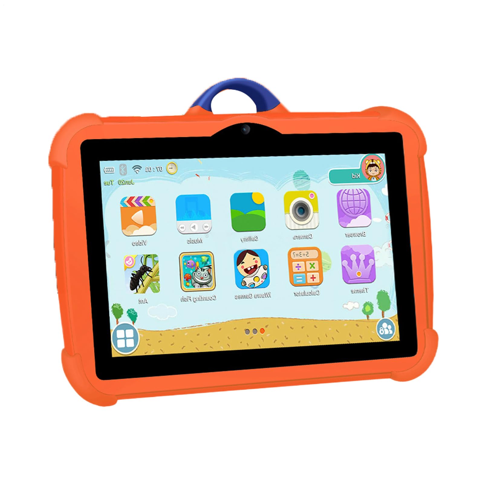 Tablet ad alta risoluzione - PC per bambini da 7 pollici 4 GB + 64 GB, computer portatile multiuso con doppia fotocamera | per film, giochi, apprendimento, studio, intrattenimento, lettura, v