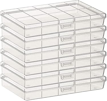 6er Set Transparente Kassetten-Boxen - Stapelbare Aufbewahrung Für Audio-Kassetten