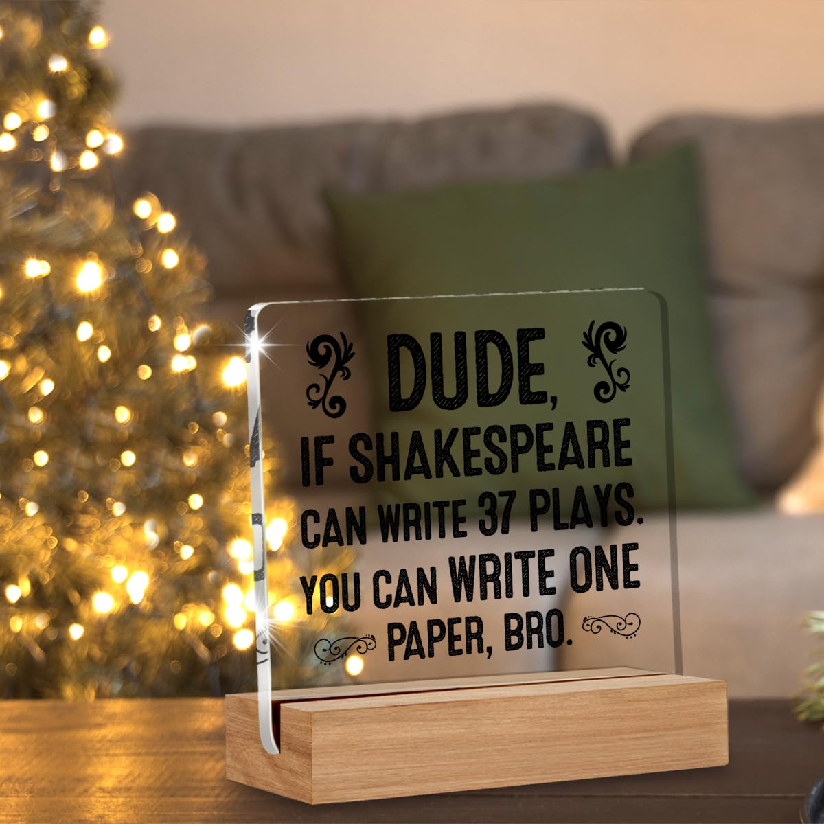English Classroom Decor, English Teacher Gifts, Funny Literary Gifts for English Teacher Literature Lover, Classroom Decorations High School Desk Decor 4 x 4 Inches