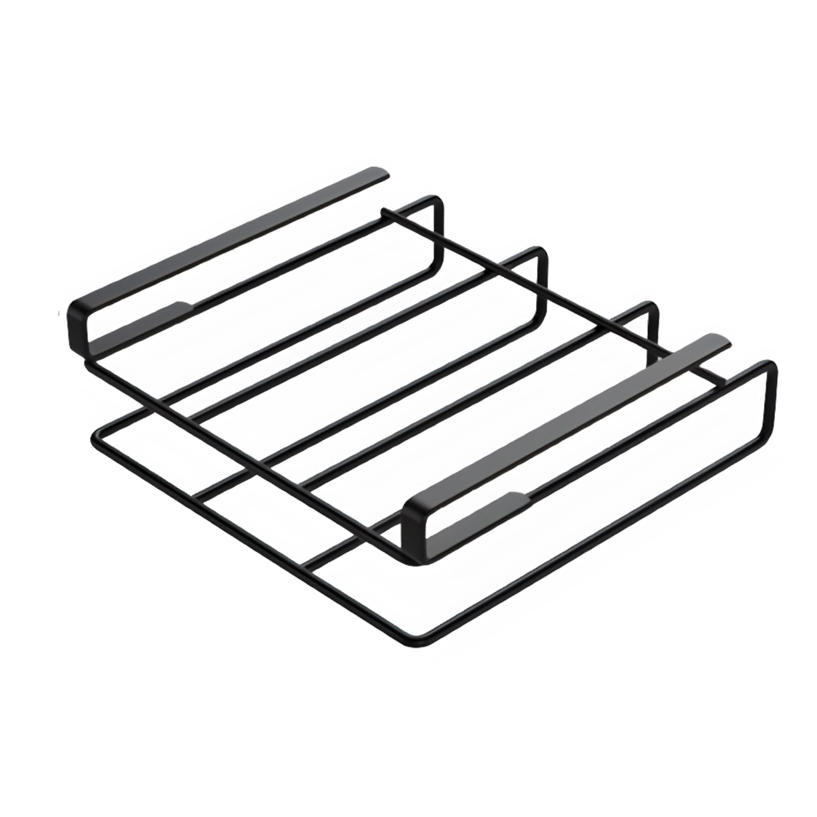 Schneidebrett aus Edelstahl mit Hängeregal | Küchenaufbewahrung für Backformen, Handtücher und Utensilien | Langlebige Metallhaken für effiziente Organisation