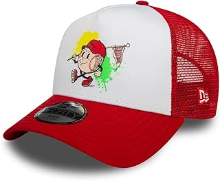 9Forty Trucker - Gorra ajustable para niños, color blanco y rojo, talla: CHLD, Blanco, 4-6 años