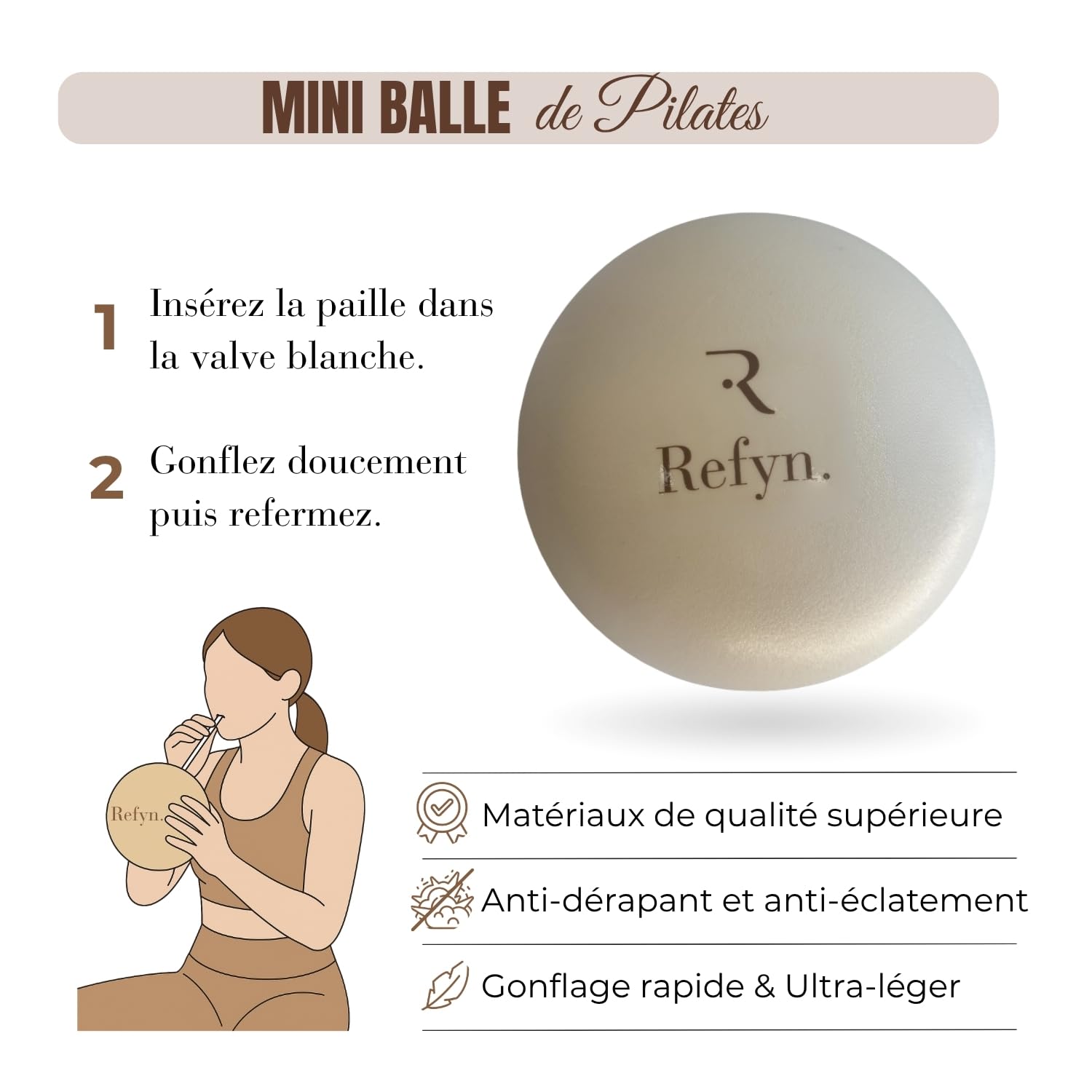 Kit Pilates Maison avec Poids Chevilles, Anneau, Bandes Résistance, Ballon, Cercle - Fitness, Yoga, Musculation