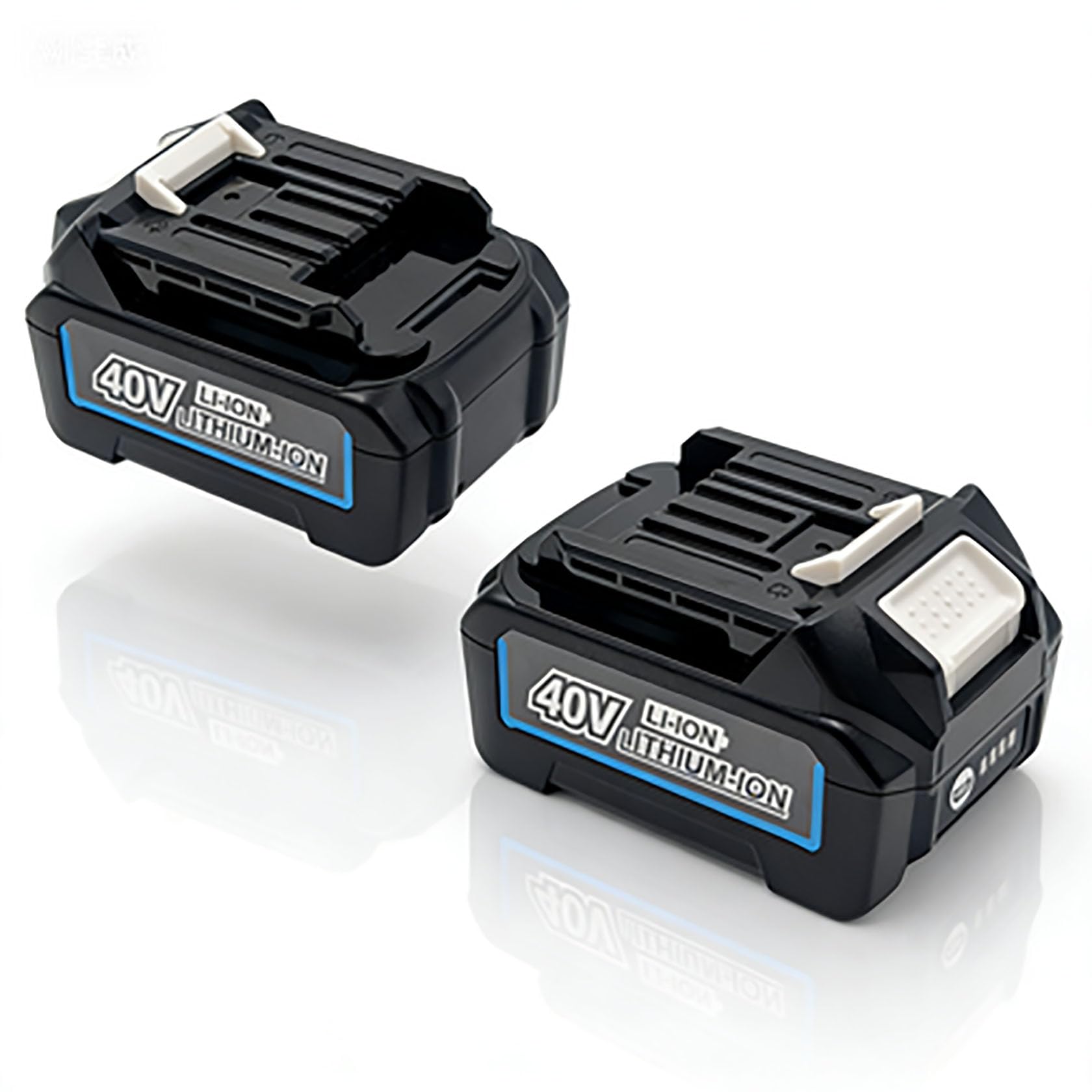 2 baterías BL4020 para Makita 40 V Max XGT compatible con Makita 191L29-0, BL4020, BL4025, BL4040,191B36-3,191B26-6 GWT07Z GTD01Z GHU02Z GLC01Z PowerTool 2,0Ah