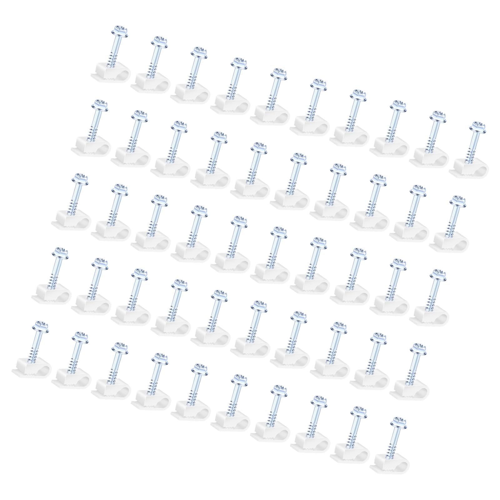 C Type Cable Clips with Screws Fastener Cable Management Clips for Secure Cables and Tube Fixing Quick Installation for Wire Management