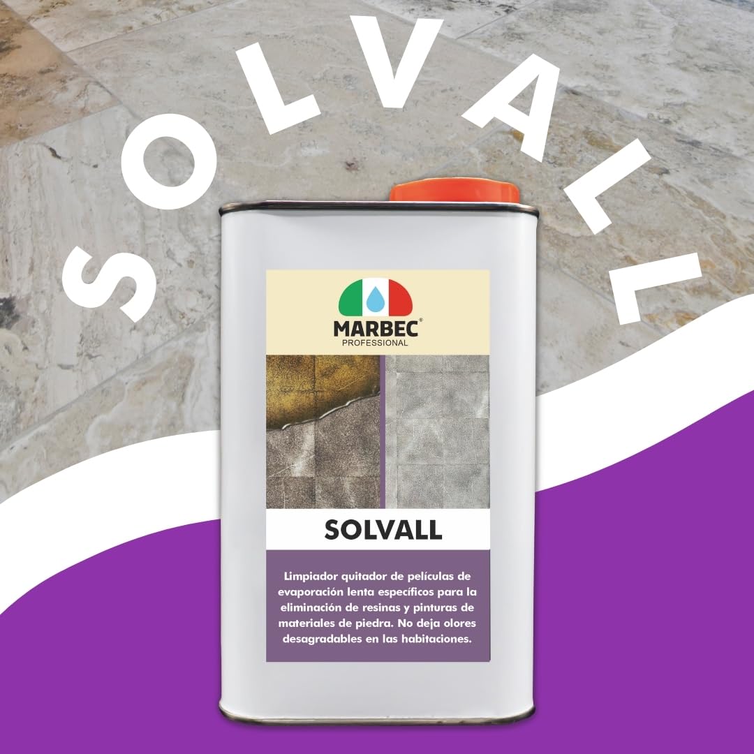 MARBEC SOLVALL 5LT Limpiador decapante de pintura para remover películas para materiales de piedra
