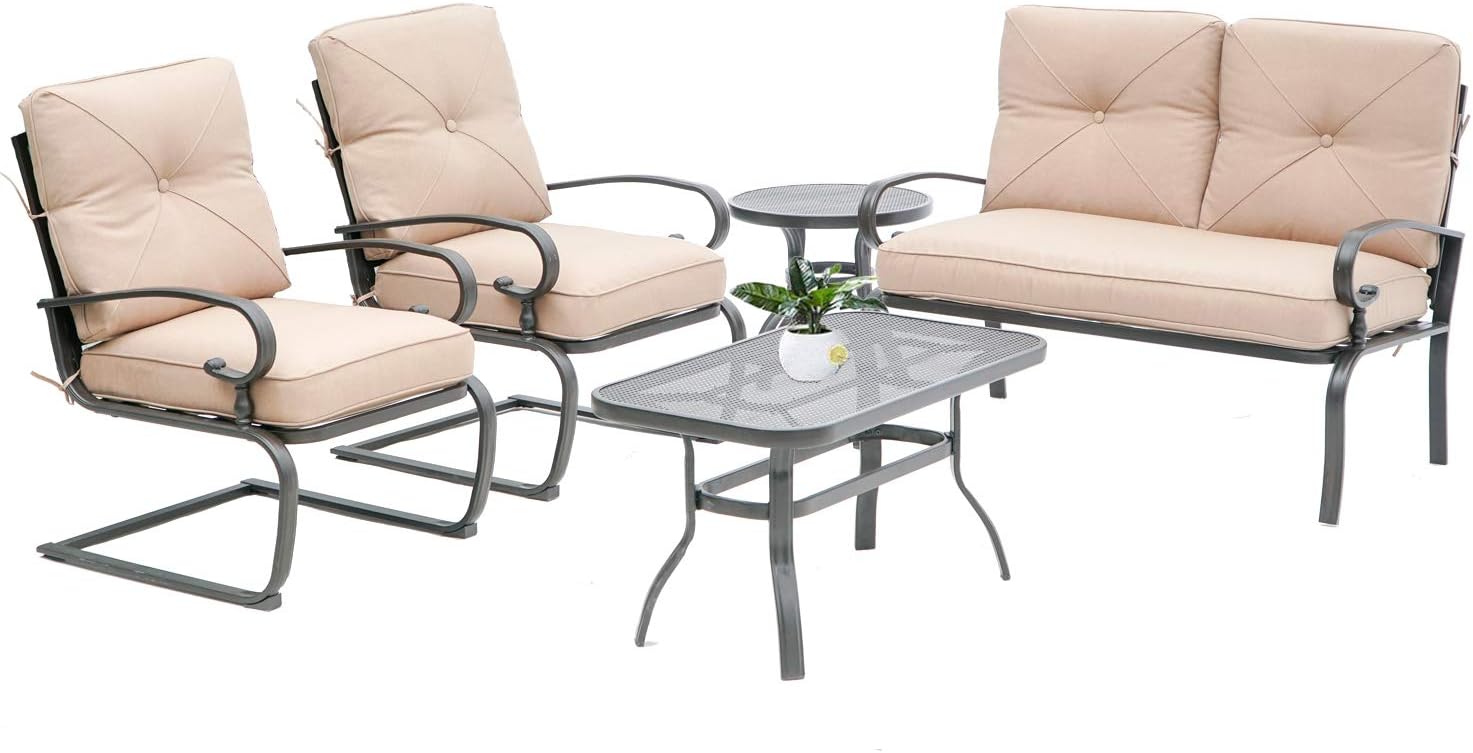 Oakmont 5Pcs Outdoor Furniture Patio Conversation Sets