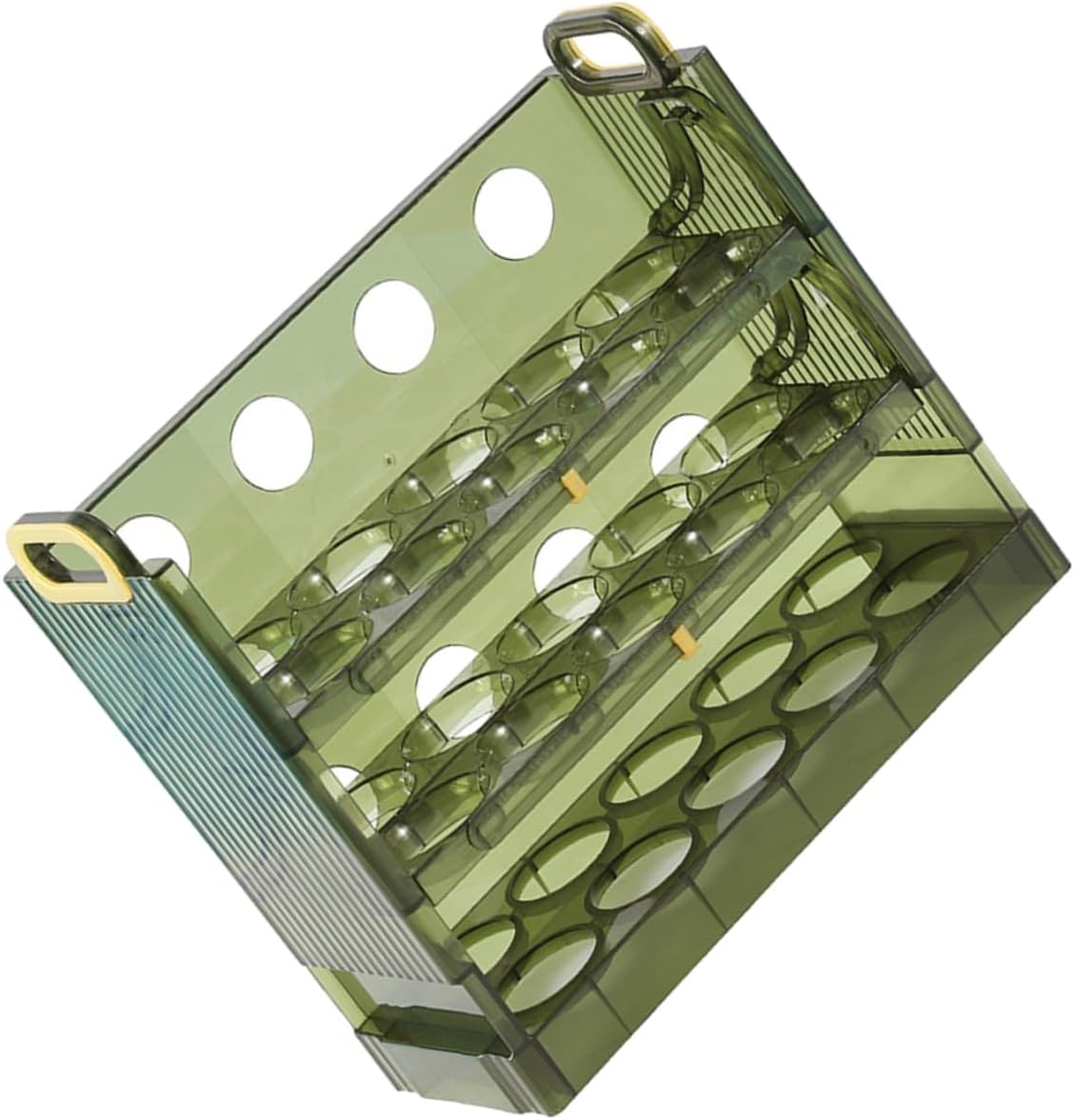 3-layer Egg Storage Organizer Transparent Folding Egg Holder 30 Capacity Refrigerator Rack
