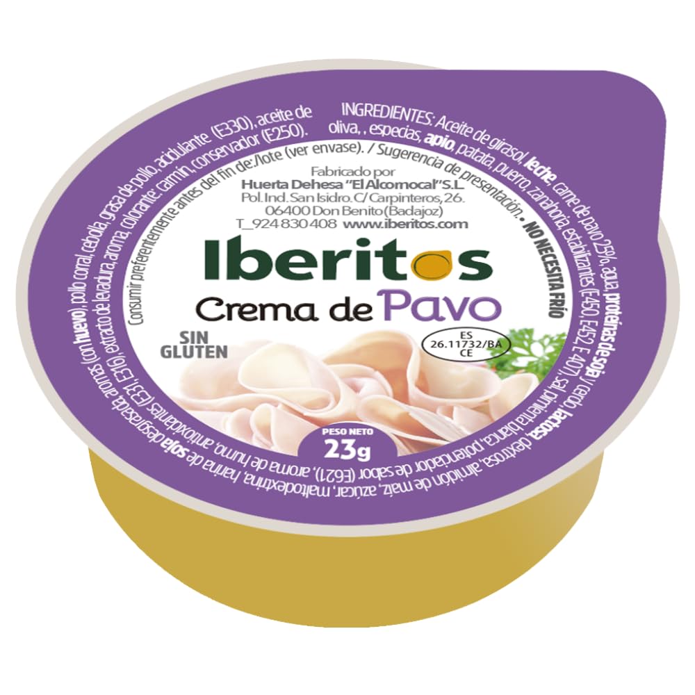Iberitos Crema Untable de Pavo Sin Gluten 18 Monodosis 23g