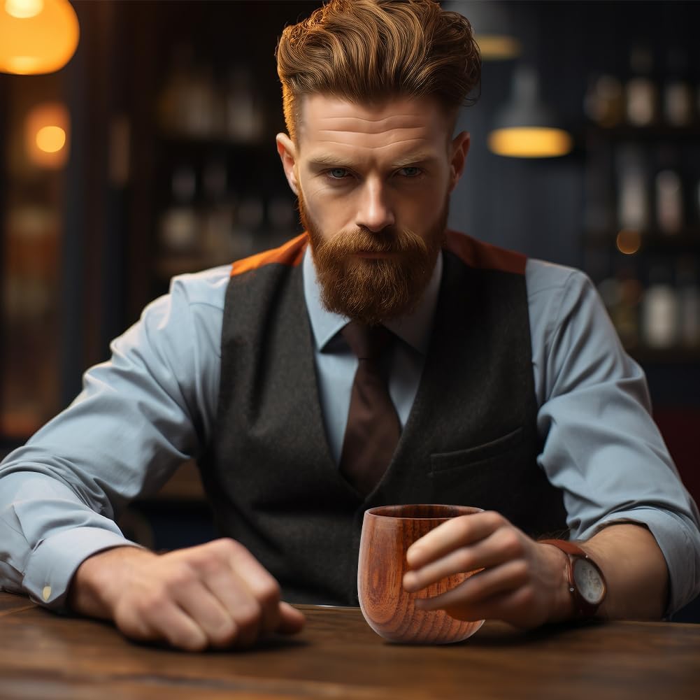 Charred Wooden Whiskey Glasses, Old Fashioned Bourbon Whiskey Glasses, Original-Bourbon Tumbler, Bourbon Gifts for Men, Whis-key Gifts for Men, 6 Ounces (2 Pack) - Image 7