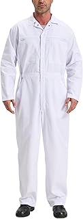 Men's Work Coveralls Garages Jumpsuit Mechanic Coverall Utility Work Crawl Suit