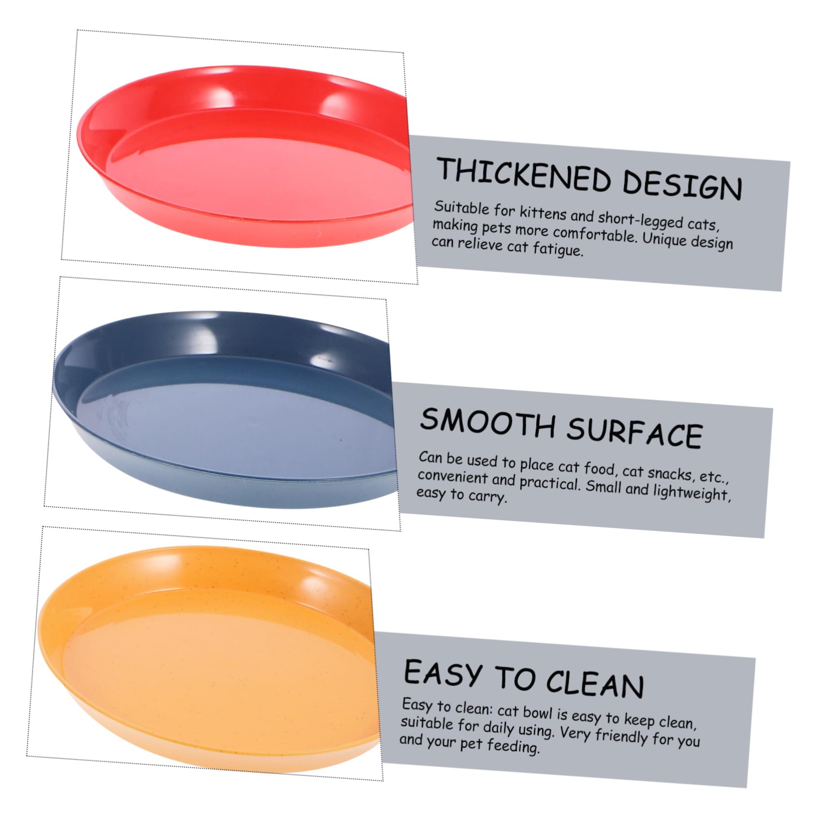 Toddmomy 8Pcs Cat Feeding Bowl for Small Cats Wide Pet Food Dish with Non Slip Base Designed for Comfortable Mealtime for Kittens and Legged Breeds