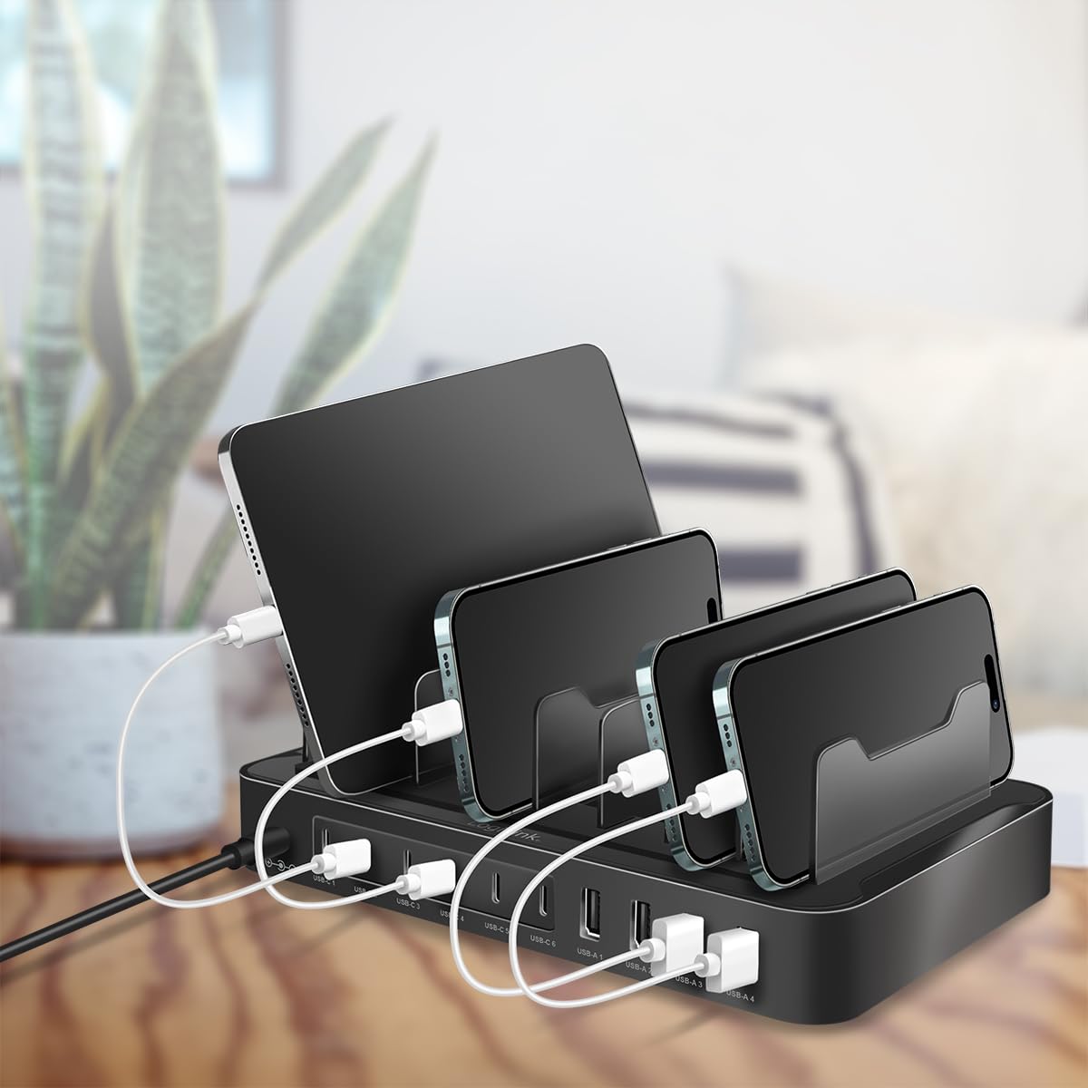 LogiLink PA0327 - stacja ładująca USB-C z 4 x USB-A i 6X USB-C, PD 3.0 (PowerDelivery) i QC 3.0 (QuickCharge), 120 W