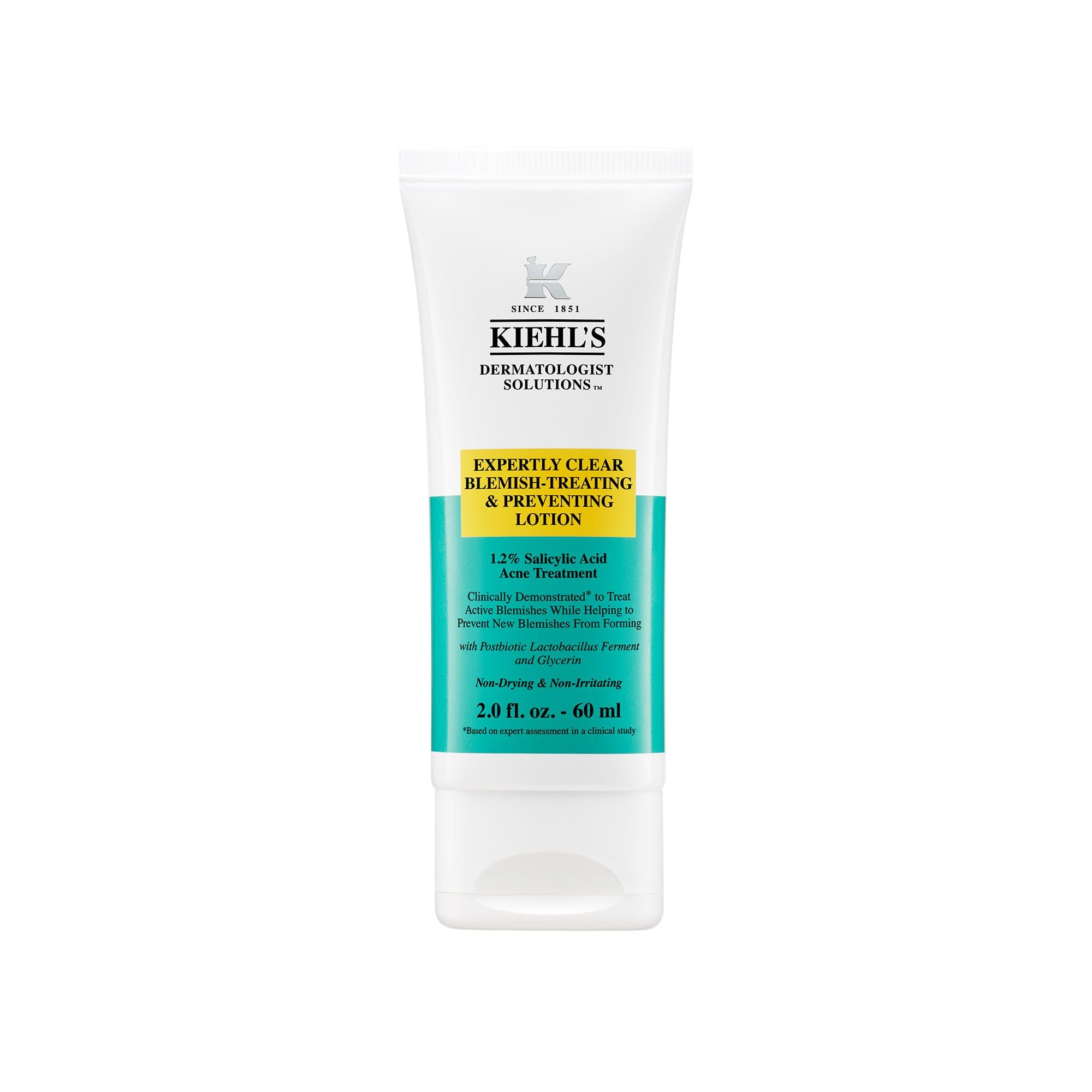 Kiehl's Expertly Clear Blemish Treatment with Salicylic Acid & Niacinamide, 60ML, Expertly Clear Acne Prevent.Lotion, 60 ml (Pack of 1)