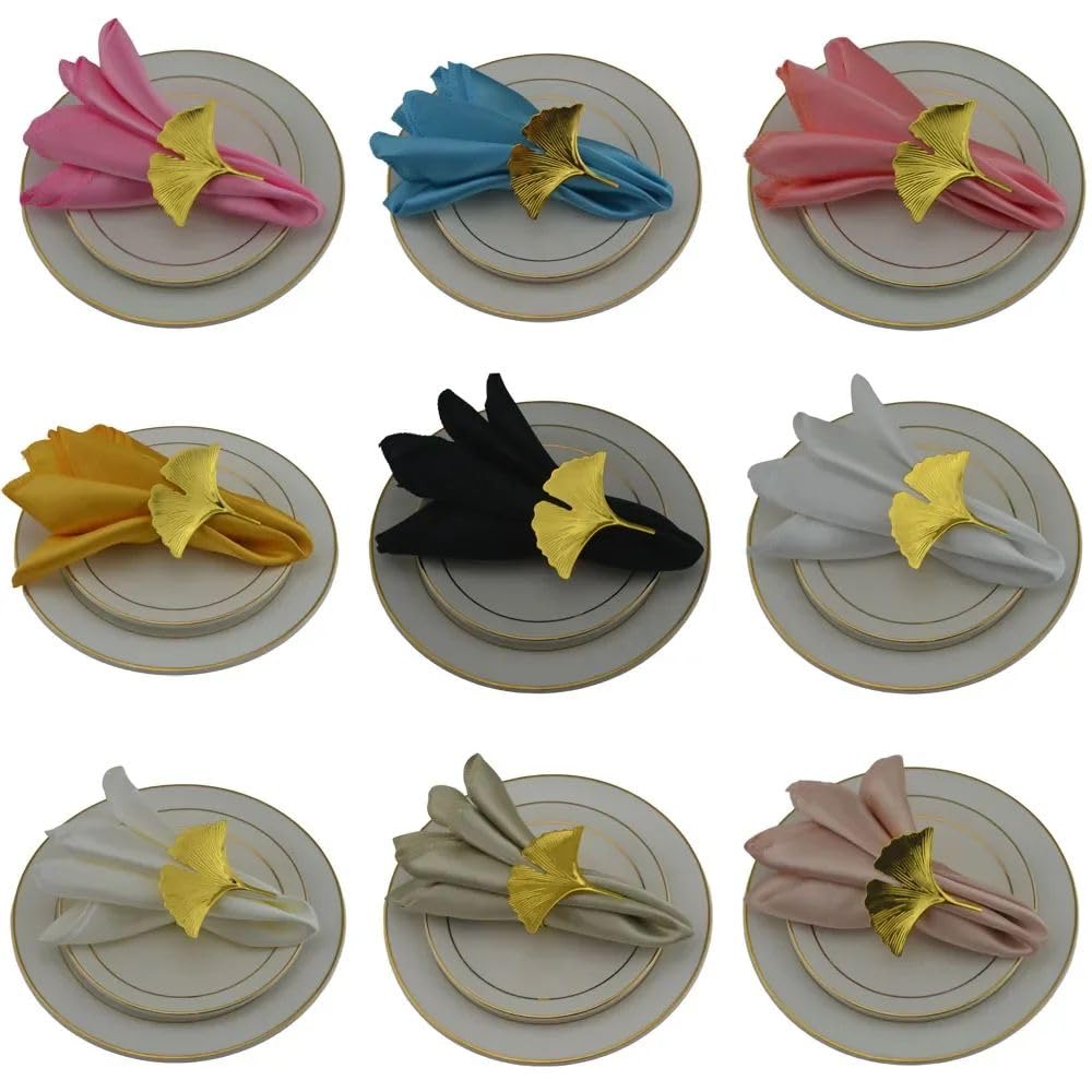 Servilletas de Tela de satén, Servilletas de satén poliéster y algodón(Hot Pink,24PC)