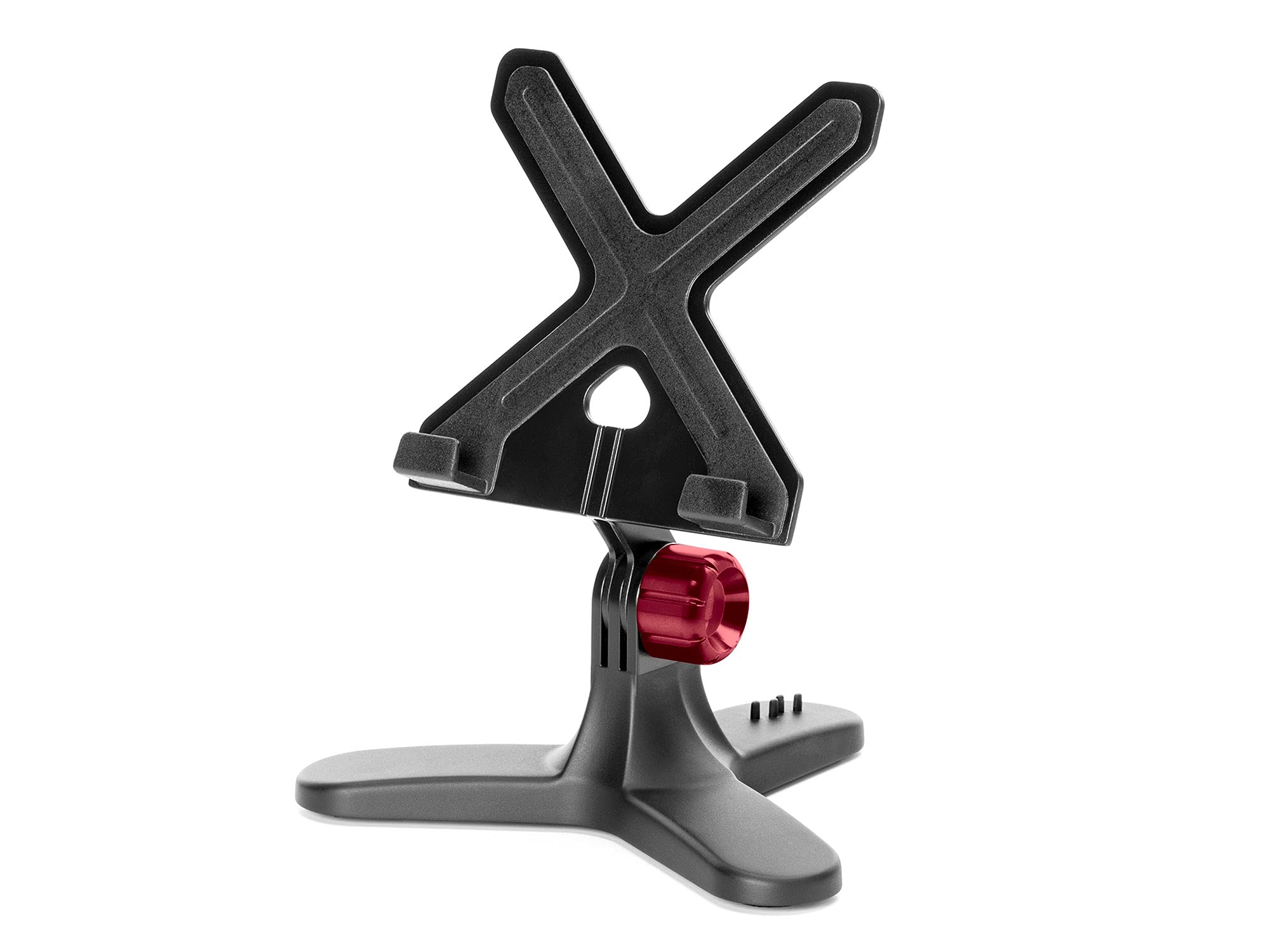 WeatherTech TabletHolder with Red Billet Knobs - Tablet Holder for Desktop, Tabletop or Kitchen Counter Top Non Slip Multi Surface Holder