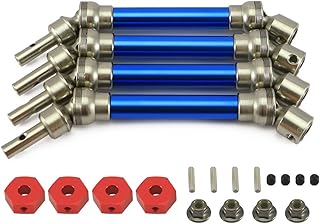 RCAWD 4X Slider Front/Rear Drive Shaft Set for Arrma 3s Blx&Mega Typhon Buggy Off-Road Cars(Dark Blue)