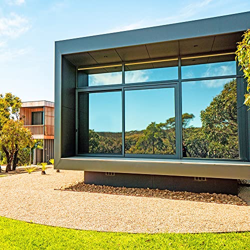 Kromapolis Window Film, One Way Mirror Window Film Privacy Day And Night, Sun Blocking Reflective Decorative Glass Film, Heat Control Anti Uv Non-Adhesive (Silver, 17.5 Inch X 6.5 Feet) #TOP4