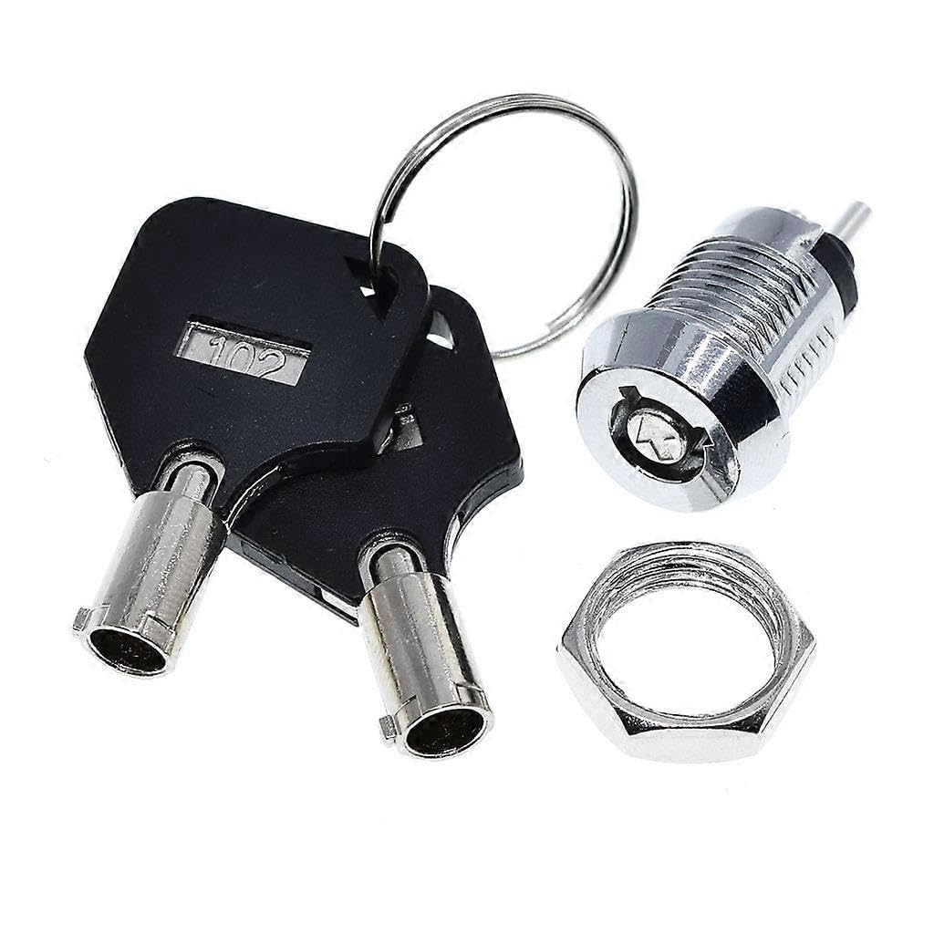 High Security Tubular Key Lock Switch 12mm Stainless Steel Telephone Lock