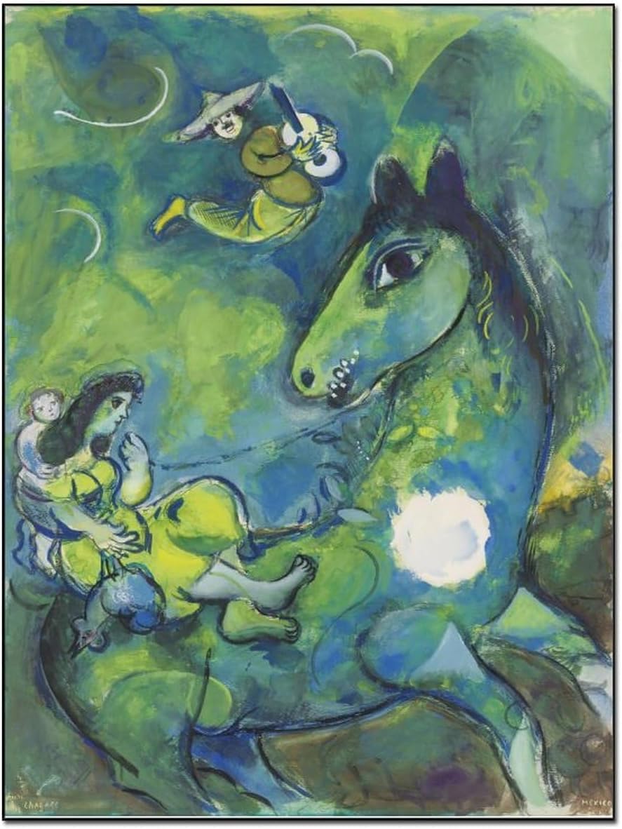 KEYGEM Famous Marc Chagall Vintage Figures Poster Abstract Canvas Wall Art Marc Chagall Prints Aesthetic Painting for Home Decor Picture 50x70cm No Frame